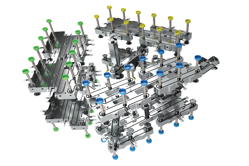 【MARTE】Multiway Piping Layered Top High Cavity Hot Runner Systems | Mastip